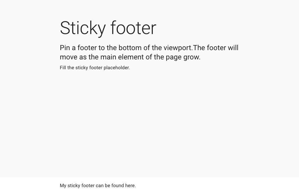 Sticky footer