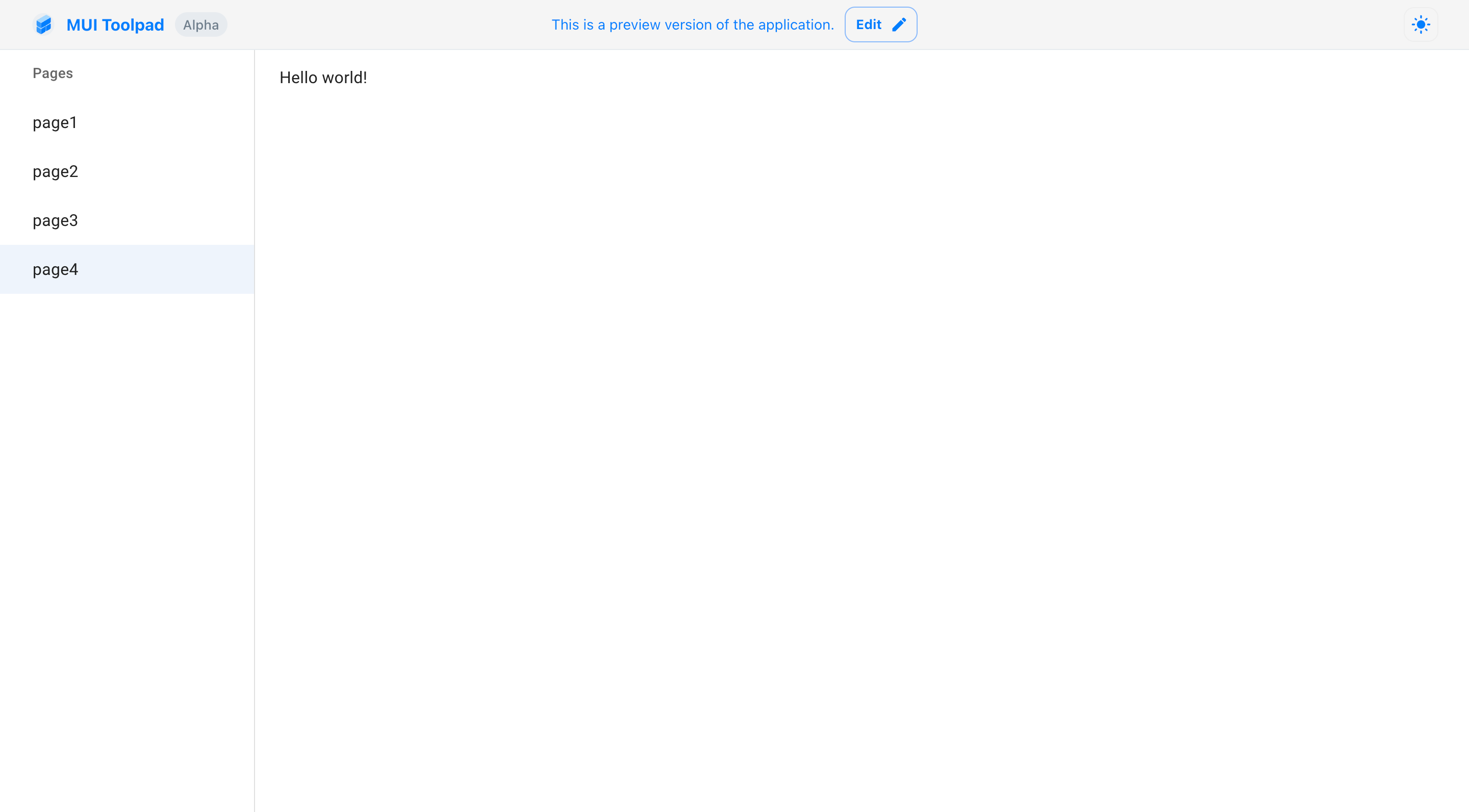 App shell display mode
